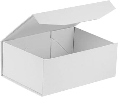 Upgrade 5 stuks witte geschenkdoos 22,9 x 10,9 x 110 cm, stevige geschenkdoos met deksel voor geschenkverpakking, bruidsmeisje aanzoekdoos, rechthoekige opvouwbare doos (wit/5 stuks)