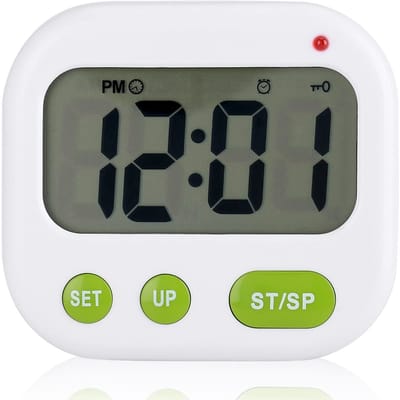 Dailygoods - Digitale Wekker - Vibrerende Wekker - Onder Kussen - Wit - Elektronische Kookwekker - Timerfunctie - Geschikt voor Thuis - 5dfpbz...