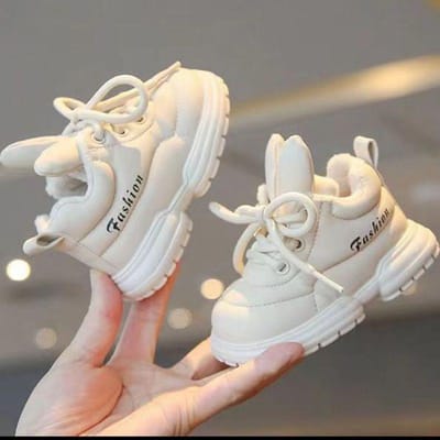 Kindermode Sneaker Schoen Voeg Fluweel Winter Katoenen Schoen Kind Jongen Meisje Sportschoen Comfortabele Schoenen Antislip Sportsneaker 21 beige