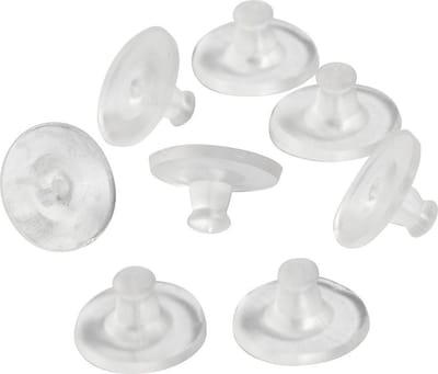 Oorbel achterkant, d 10 mm, transparant, 10 paar/ 1 doos