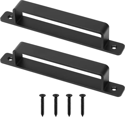 Set van 2 Zwarte Deurgrepen voor Binnen en Buiten - Trekdeuren, Schuifdeuren, Kastdeuren, Garage, Staldeuren, Poorten, 216mm
