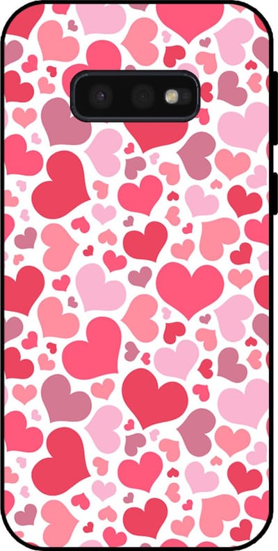 Smartphonica Telefoonhoesje Geschikt voor Samsung Galaxy S10E met Hartjes Print - Hearts Design TPU Backcover Case - Kinder Hoesje met Hartjes Design geschikt voor Samsung Galaxy S10E