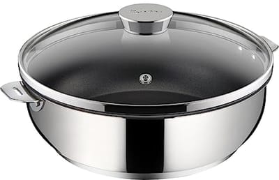 Sautépan met deksel 28 cm – Roestvrijstalen stoofpan met antiaanbaklaag