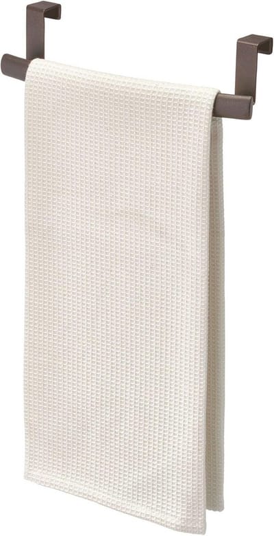 Metalen Handdoekstang voor Deur - 24.5x6.8 cm, Brons