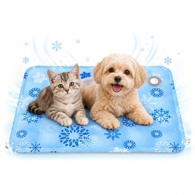 Huisdierenmat - Koelmat Voor Hond & Kat - Koel Slaapkussen voor Huisdieren - 30 X 40 CM - S - Blauw