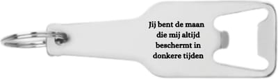 Akyol - jij bent de maan die mij altijd beschermt in donkere tijden flesopener - Maan - familie vrienden - cadeau - 105 x 25mm