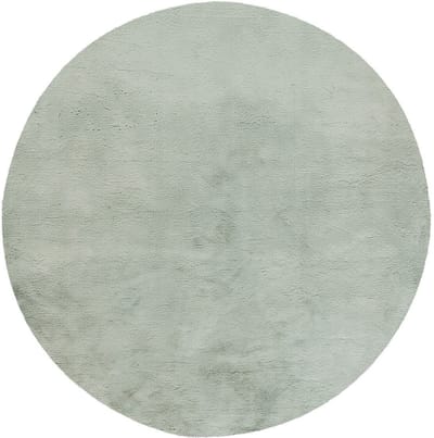 Muratap Heaven fluffy soft vloerkleed hoogpolig effen tapijt pastel 120 cm rond