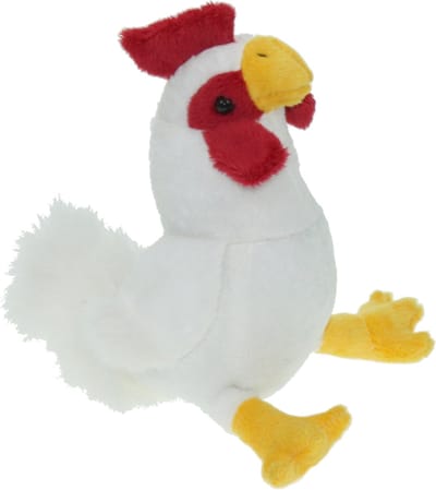 Pluche Kip knuffel - vogel - 20 cm - knuffeldier - boerderijknuffel - speelgoed - voor kinderen