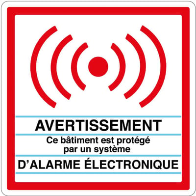 Système d'alarme électronique bord | gecoat dibond materiaal | 15 x 15 cm