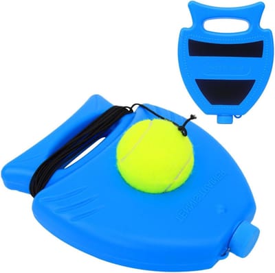 Tennistrainer Retourbal - Bal met koord - Individuele training - Verzwaarde basis - 22x18x5 cm - Pak