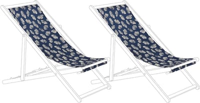 ANZIO/AVELLINO - Doek set van 2 - Marineblauw - Polyester