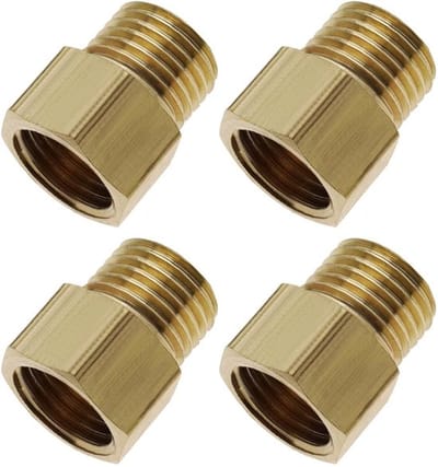 pcs 1/4 inch vrouwelijke naar 1/4 inch mannelijke BSP draad pijp conversie adapters messing hexagon socket pijp fitting connector voor lucht water gas brandstof olie