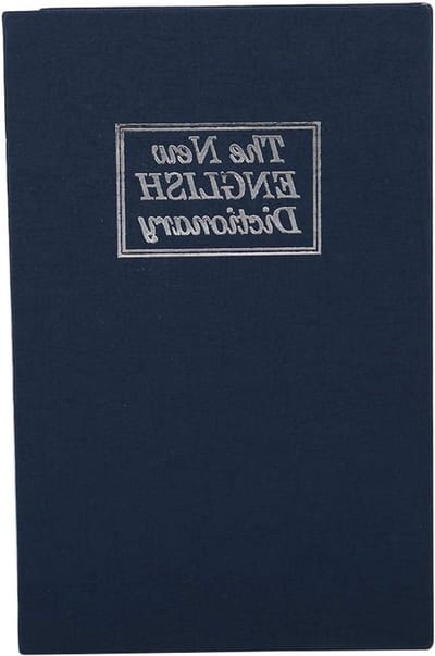 Opbergdoos Boek - Kluis Woordenboek - Waardevolle Spullen Verbergen - Combinatieslot - 18 cm Hoog - Blauw