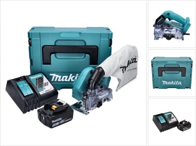 Makita DCC 500 RT1J accu-diamantslijper 18 V 125 mm borstelloos + 1x oplaadbare accu 5.0 Ah + lader + Makpac