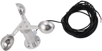 Dailygoods- Anemometer Aluminiumlegering - Windsnelheidssensor - Weermonitoring - Nauwkeurige Metingen - Lichtgewicht - 8 Meter Kabel