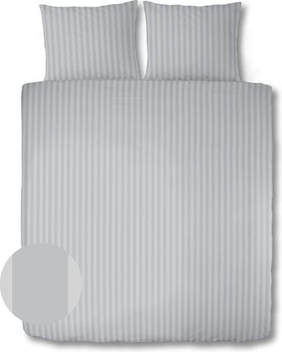 Dekbedovertrek Luxe Hotel collectie - 140 x 200 / 220 cm - 100% katoen/satijn 300TC - zilver