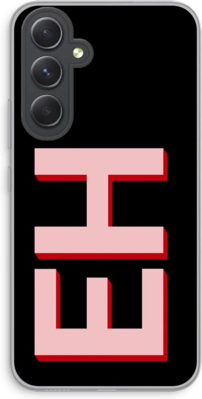 Gepersonaliseerd - Case Company® - Hoesje geschikt voor Samsung Galaxy A54 hoesje - Monogram - Soft Cover Telefoonhoesje - Bescherming aan alle Kanten en Schermrand