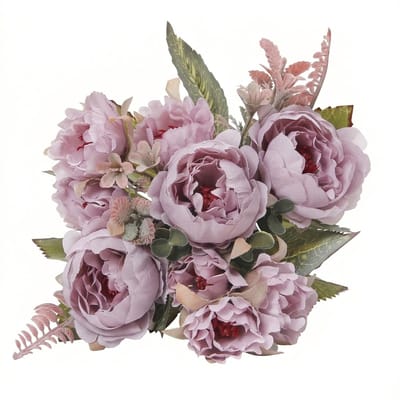 Paars kunstbloemen boeket pioenrozen decoratie 1 stuk realistische bloemen bos voor interieur bruiloft en DIY styling