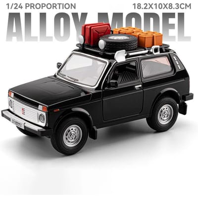 1:24 Schaal Lada Niva 2106 Automodel Speelgoed Geluid Licht Wiel Besturing Retro Auto's Hoge Simulatie Modellen Metaal Diecast Ornamenten