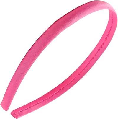 Fako Fashion - Diadeem - Hoofdband - Haarband - Satijn - 10mm - Donkerroze