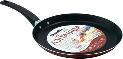 Pannenkoekenpan - Crêpepan - Lekkere Pannenkoeken Maken - PFOA-vrije antiaanbaklaag - 25 cm - Rood