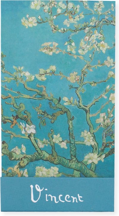Notitieboekje A7, flip over met ruitjes, Amandelbloesem, Van Gogh