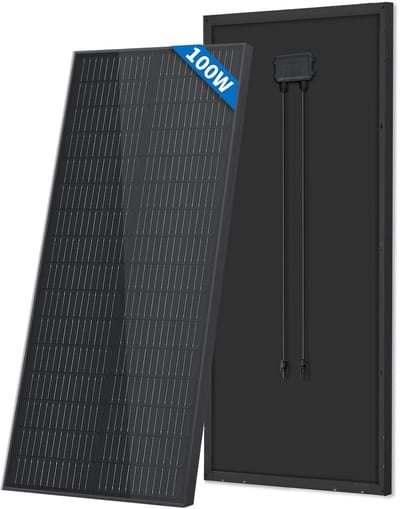 Zonnepaneel - Monokristallijn Paneel - Energie Opwekken - Hoge Efficiëntie Cel - 100 Watt - Zwart