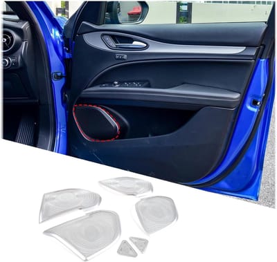 Car Door Paneel Speaker Geluids Pad Stereo Audio Speaker Cover Stickers voor Alfa Romeo Stelvio 2017-2023 - Duurzaam, Stijlvol en Geluidsverbeterend Accessoire