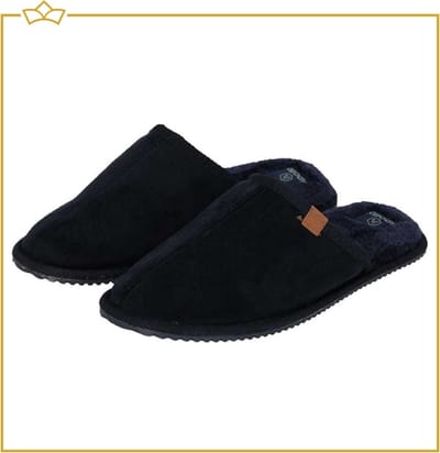 ATTREZZO® Sloffen - Voor heren en dames - Blauw - maat 41-42 - pantoffels - Altijd warme voeten!