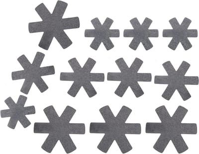 Panbeschermers Set - Pannenverdelers Pads - Keuken Organisatie - Niet-geweven Materiaal - 3 Maten - Grijs