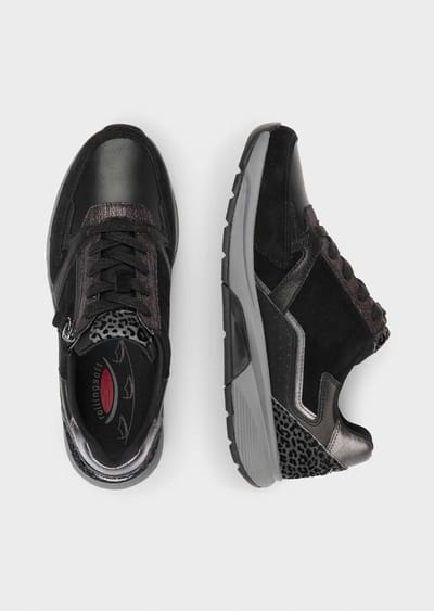 Sneakers met mesh voering - zwart - Gr. 3,5 van Goldner Fashion