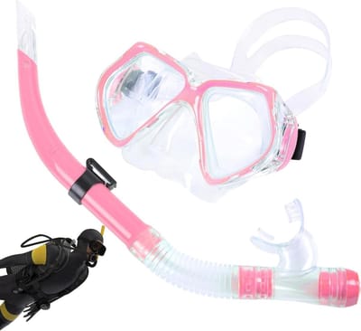 Snorkel Set Volwassenen - Duikmasker Snorkelbuis - Onderwater Verkenning - Panoramisch Uitzicht - 038 kg - Roze