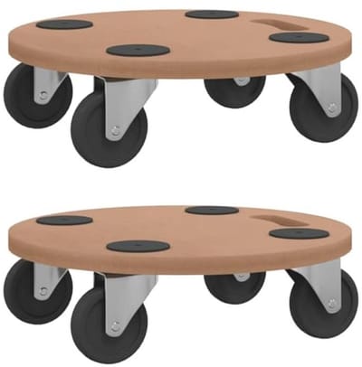 Meubeltrolley voor honden - 2 stuks, vierkante, verplaatsbare hout en wielen