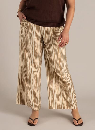 YEST CURVE Nelle Bottoms - Summer Taupe/Multi C - maat 1(48)