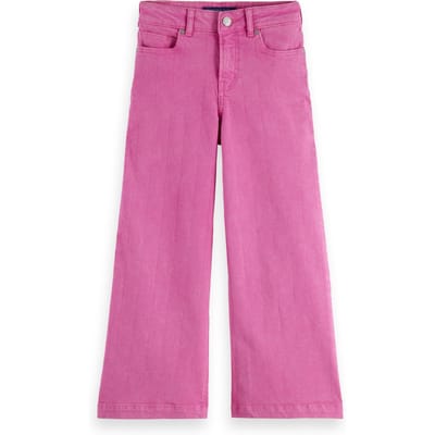Scotch & Soda Girl The Wave Wide Leg Jeans Garment Dyed Colours Fuchsia Re Taglia: 4 | Jeans Outlet | kids | Rosa