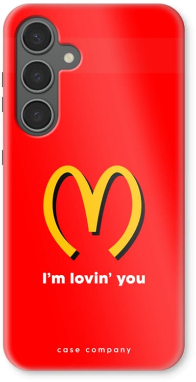 Case Company® - Hoesje geschikt voor Samsung Galaxy S24 Plus hoesje - I'm lovin' you - Tough Case - Maximale Bescherming alle Kanten en Schermrand