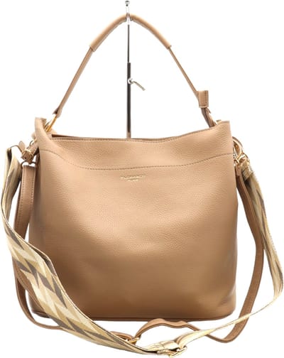 Damestas - Flora & Co - Bag in bag/tas in tas - handtas/crossbody - fashion riem - beige taupe