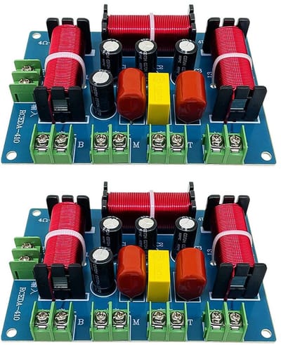 Allecto - Speaker Crossover - 4-Weg 200W HiFi Audio - Frequentieverdeling voor Thuisbioscoop - 2 Stuks - Helder Geluid en Krachtige Bas - Geschikt ...