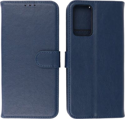 Oppo A95 4G & Oppo A74 4G Hoesje - Book Case Telefoonhoesje - Kaarthouder Portemonnee Hoesje - Wallet Cases - Navy