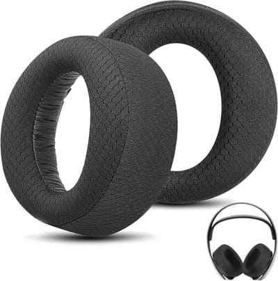 Comfortabele en duurzame oorkussens voor PS5 headset, vervangende mesh oorkussens voor optimaal geluid en langdurig gebruik (Zwart)