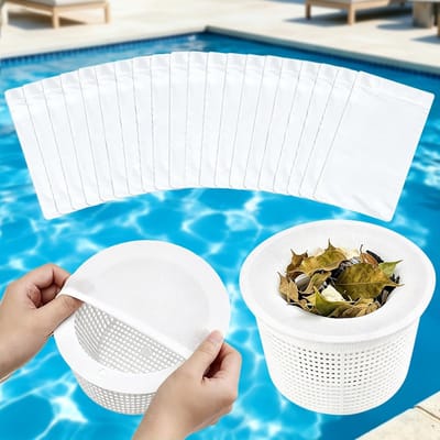 Zwembadskimmersokken - 20 Stuks - Herbruikbaar Skimmernet - Pool Filter - Zwembad Onderhoud - Reiniging - Zwembadreinigings - Skimmernet Voor Zwembad - Sok Voor In De Skimmer - Skimmer Tas - Pool Skimmer Socks - Wit
