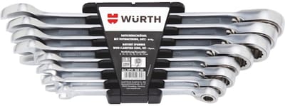 Wurth - Metrische ratelringsteeksleutel 8 stuks met POWERDRIV® - Metrische ratelringsteeksleutel 8 stuks met POWERDRIV® x 1 st