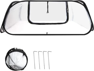 Kas Protector - Planten Tent - Zaailingen Beschermen - Met Deur - 115 x 45 cm - Zwarte rand