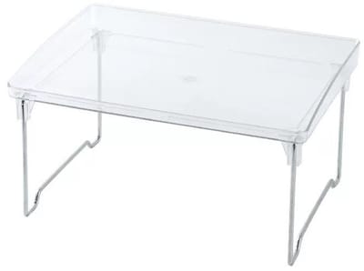 Opbergrek - 31 cm - Transparant acryl kastplank - Opvouwbaar - Geschikt voor kasten en voorraadkasten