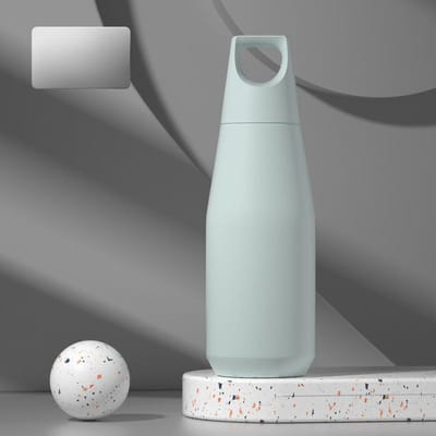 Nieuwe Conische Thermosfles met Brede Mond en Handvat, Roestvrij Staal, Vacuüm, Cola Beker, Outdoor Warmtebehoud en Koude Sportwaterbeker 580ml