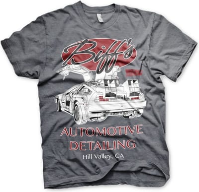 Back to the Future Biff's Automotive Detailing T-shirt Dark-Heather