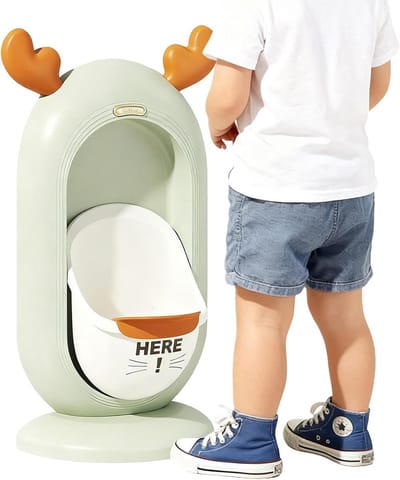Kinder Urinoir - Plas-trainer Potje - Zindelijkheidstraining - Wandmontage - 47 x 24.1 x 17.6 cm - Groen