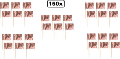 150x Cocktailprikker metallic rose goud - Festival thema feest goud party food hapjes huwelijk rosegoud