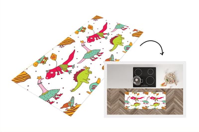 Keukenloper - Loper keuken - Patronen - Dino - Kleuren - 120x50 cm - Keukenloper vinyl