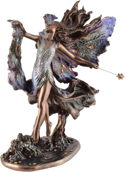Veronese Design - Beeld/figuur - Faerie “Where moonbeams fall” door Josephine Wall - handbeschilderd - zeer gedetailleerd en mooi - (hxbxd) ca. 25cm x 20cm x 16cm